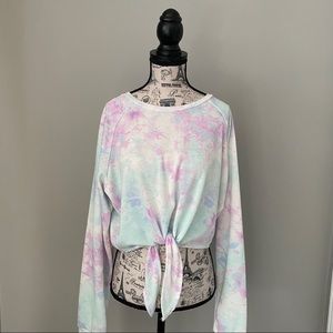Ardene Tie-Dye Crop Sweater (Large)